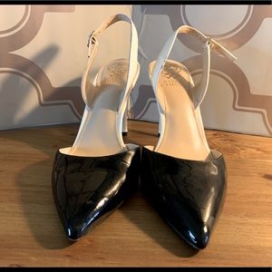 Vince Camuto leather sling back heels